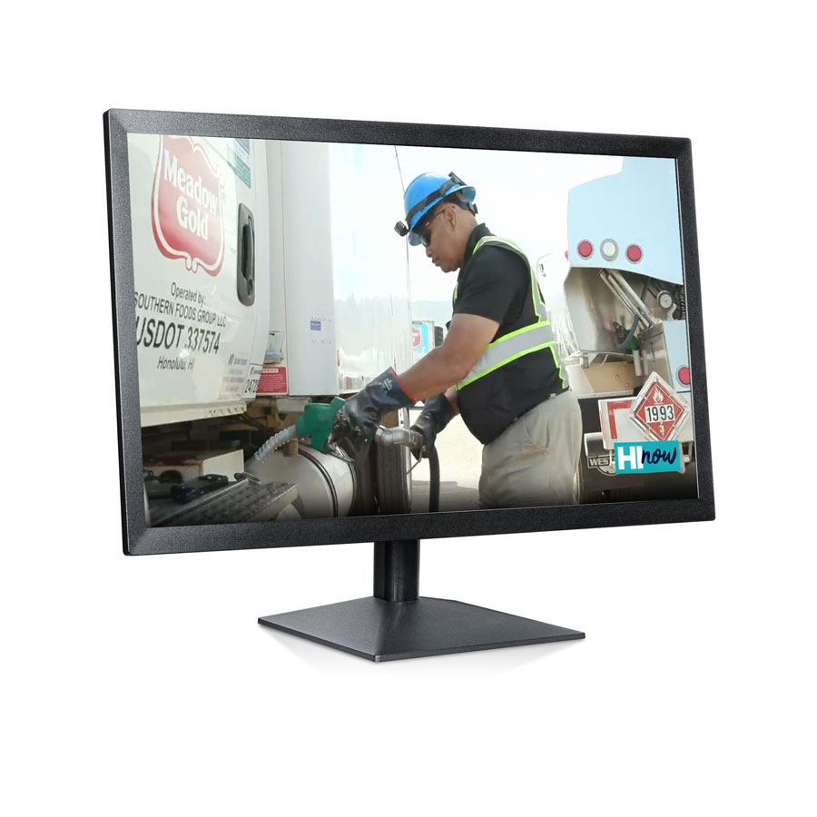 Computer monitor on white background
