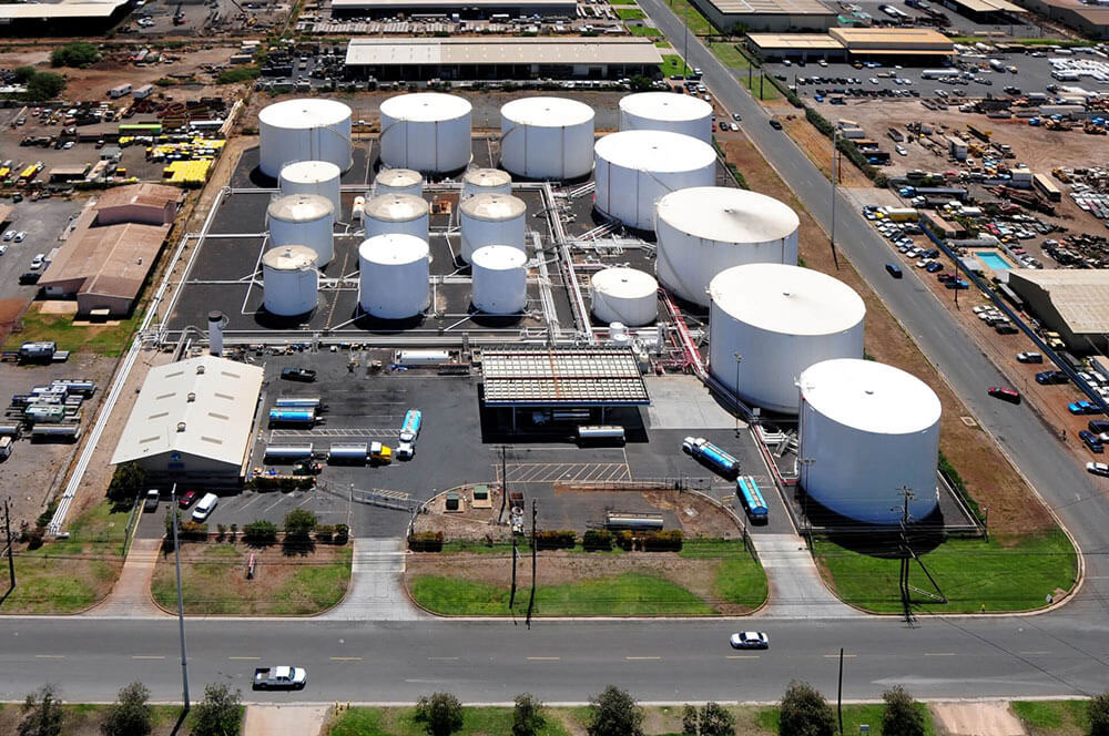 Drone picture of fuel operations